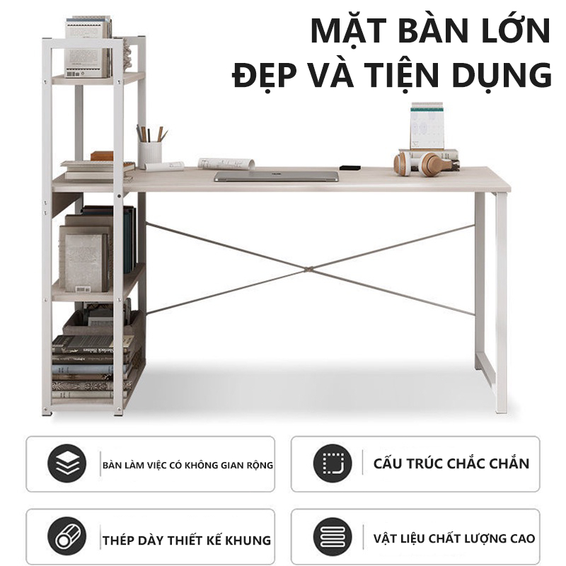 ALOVE Bàn làm việc bàn học khung bàn máy tính bàn sách hiện đại phong cách mặt bàn gỗ chống ẩm bền đẹp và tiện dụng | BigBuy360 - bigbuy360.vn