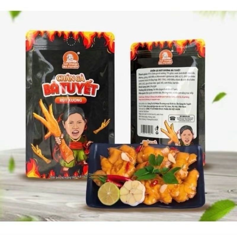 [TẶNG 1 GÓI SNACK CỘT ĐIỆN] COMBO 20 GÓI CHÂN GÀ RÚT XƯƠNG ĂN CÙNG BÀ TUYẾT