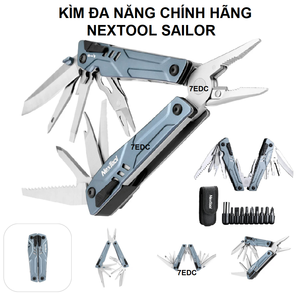 [CHÍNH HÃNG] Dụng cụ đa năng Nextool Sailor Pro (kèm bao đựng, bộ vít)