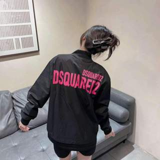Áo Khoác Gió Nam Nữ Unisex Thêu Chữ DSQUARED2 Họa Tiết Sau Áo Siêu Nét Chất Liệu 2 Lớp Gió Phong Cách Giới Trẻ 2K