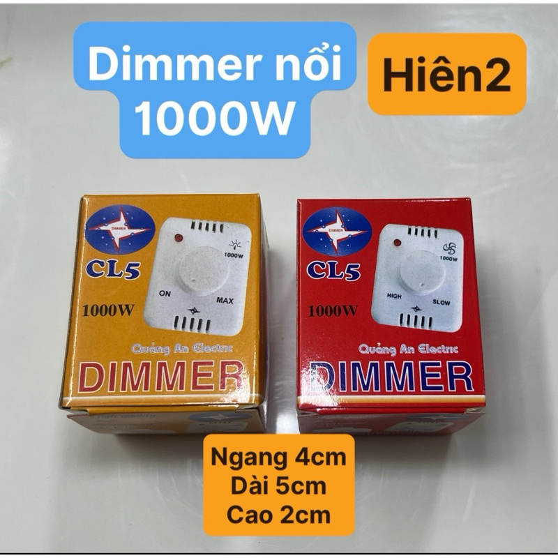 Dimmer gắn nổi 1000w đèn - quạt