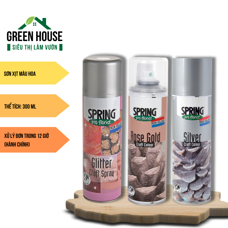 Sơn Xịt Tạo Màu Cho Hoa Tươi, Hoa Khô - Nhập khẩu từ Hà Lan bởi Đà Lạt Hasfarm