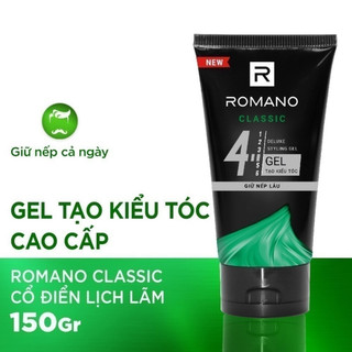 Romano Gel tạo kiểu tóc giữ nếp cứng vừa Classic 150gr