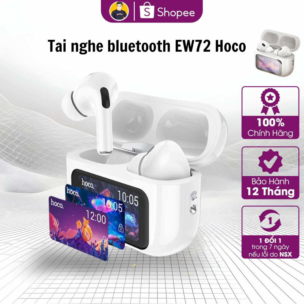 Tai Nghe Bluetooth Hoco EW72 ,Điều Khiển Cảm Ứng, Khử Ồn Thông Minh, Tích Hợp Mic Đàm Thoại