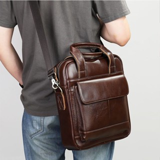  Túi xách đeo chéo nam BAOHA LEATHER BHM8579 Chuẩn da bò thật vừa tài liệu A4 laptop 13" 