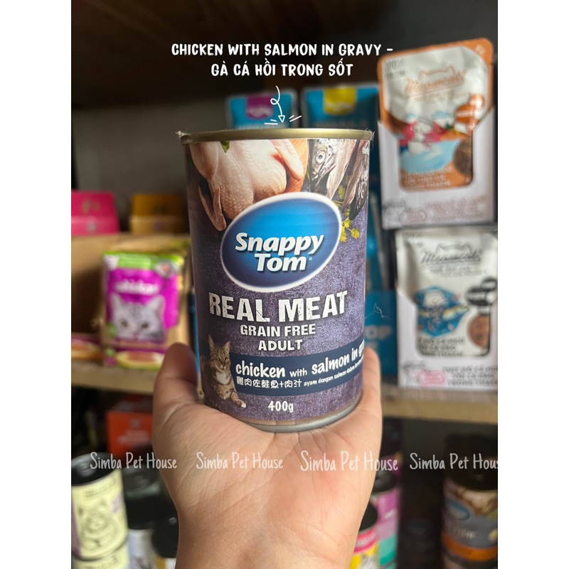 Pate SNAPPY TOM REAL MEAT / FISH GRAIN FREE Cho Mèo