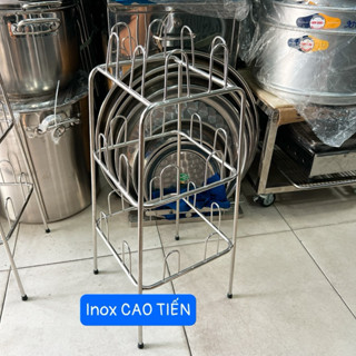 Kệ dép treo Inox vuông - Loại ống dày