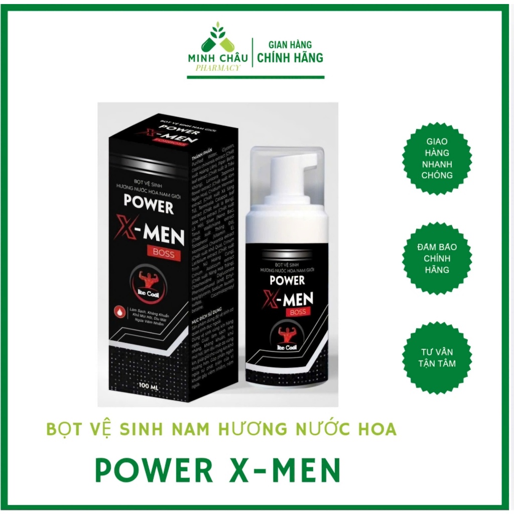✅ (Chính hãng) Bọt vệ sinh hương nước hoa nam giới power X-Men Bboss Diophaco (c/100ml)