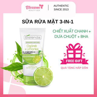 Sữa rửa mặt 3 in 1 BIELENDA chứa BHA+ Chanh+ dưa leo 150g