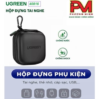  Hộp đựng tai nghe cáp sạc USB các loiaj phụ kiện - chống sốc chống nước Ugreen 40816- Hàng chính hãng 