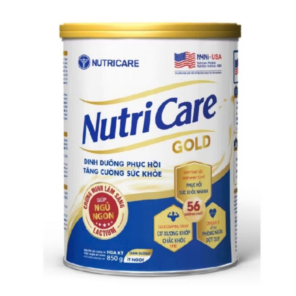 [HSD 2027] [Mẫu Mới] Sữa Bột Nutricare Gold ( Già) - Phục Hồi Bồi Bổ Cơ Thể 850g.