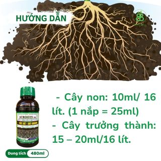 Phân Bón Hữu Cơ , NAA Siêu Ra Rễ, Đẻ Nhánh, Mập Mầm, Xanh Cây Lá ACROOTS 10SL - Chai 480ML
