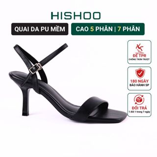 Giày Sandal Nữ Cao Gót Đế Vuông 5cm 5 phân / 7 cm 7 phân Quai Ngang, Dép Guốc Quai Hậu Basic Cao  S041