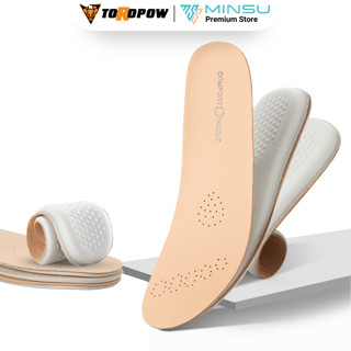 Lót Giày Da Bò, Da Cừu + Cao Su Tự Nhiên MINSU M4016 Khử Mùi, Chống Hôi Chân Giày Nam Nữ