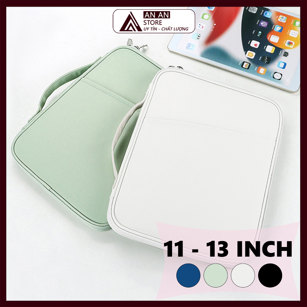 Túi Đựng Ipad, Máy Tính Bảng, 2 Ngăn, Dây Kéo 3 Chiều Quai Xách (11 Inch, 13 Inch)