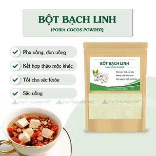 Bột bạch linh 1kg, bạch phục linh nguyên chất, thơm, mịn, bột đắp mặt, dưỡng da, mờ thâm nám