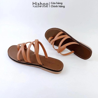  Dép Lê Xỏ Ngón Nữ Thời Trang Hishoo Quai Đan Chéo Cao Cấp Có Bigsize S071 