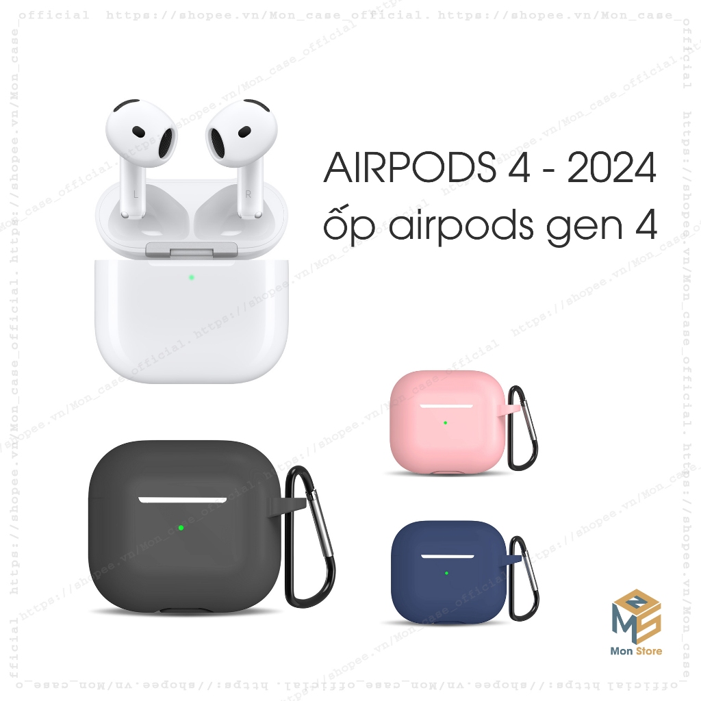 [AIRPODS 4] Ốp Silicon Chống bẩn, chống shock, dành cho airpods 4 2024 - mon case