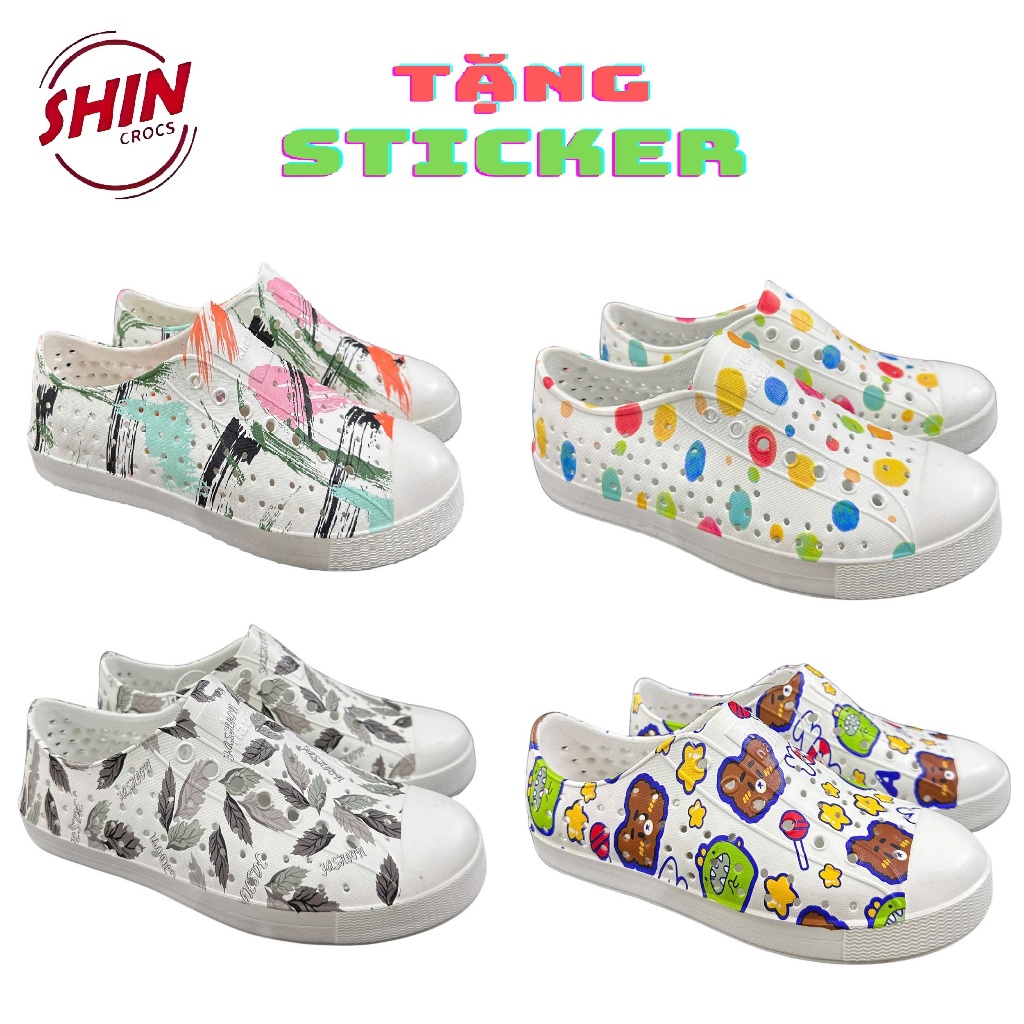 Giày Nhựa Native WNC Giày Đi Mưa Đi Biển, Giày Lười Thời Trang Giày Native Đục Lỗ [ NATIVE ]