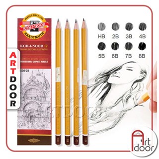 [ARTDOOR] Bút chì phác thảo KOH I NOOR vẽ người, đầu tượng, tĩnh vật, luyện thi hình họa