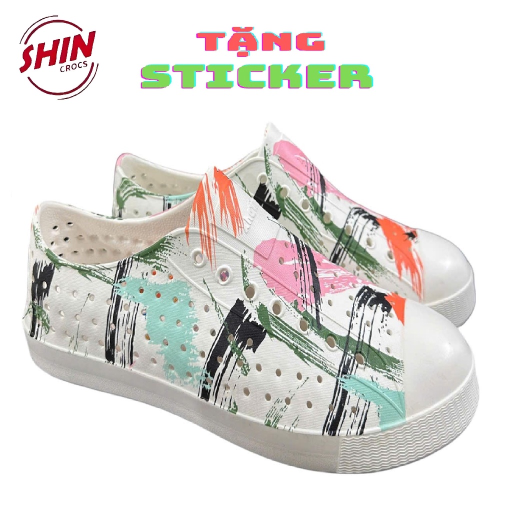 giày native💖FREESHIP💖giày native họa tiết vệt sơn relax SHINNATIVE19 tặng thêm 2 sticker native
