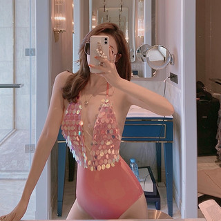 Bikini suit hồng vây cá..