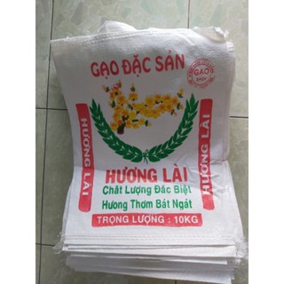 vỏ bao đựng gạo in hương lài 10kg trắng, combo 100 cái