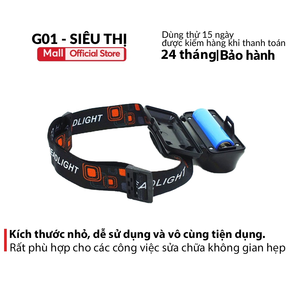 [Giá rẻ hủy diệt] Đèn đội đầu sài pin 18650 sạc USB