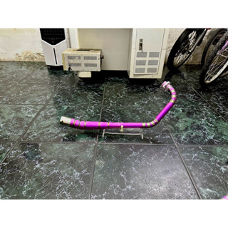 Cổ pô titan Full nhám Hồng Ex 150 32-51 pô zin