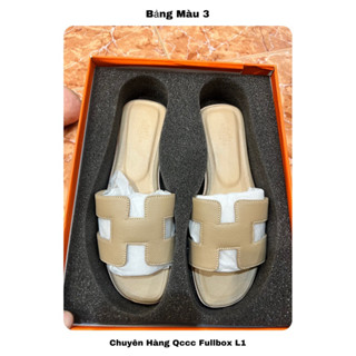 Dép H.M nữ thời trang cao cấp. Dép nữ hm quai da form to 1,5 qccc fullbox bảng màu 2.Thuytienshoes
