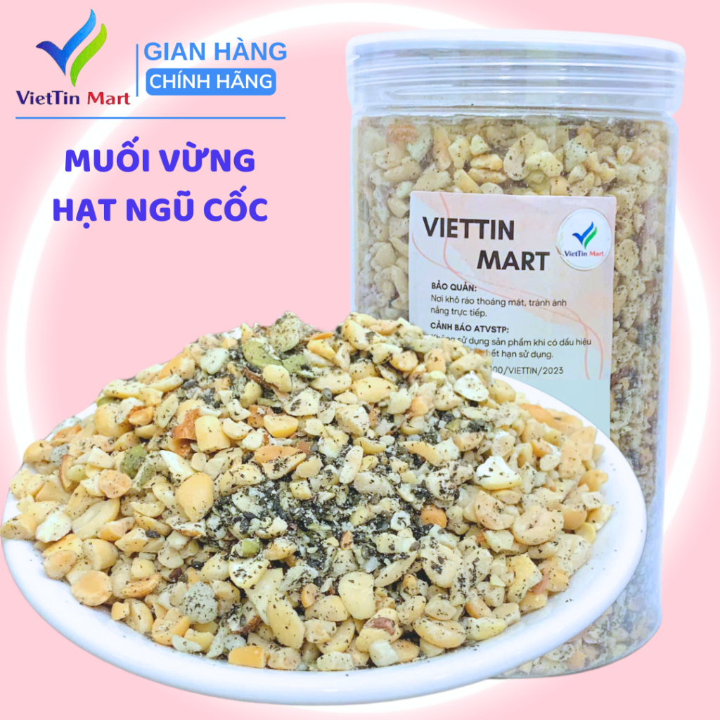 Muối Vừng Hạt Ngũ Cốc Dinh Dưỡng Hũ 500g VietTin Mart