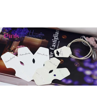 [SET 10 CÁI] Bìa đựng chun màu trắng, nguyên liệu, phụ liệu làm đồ thủ công, phụ kiện tóc