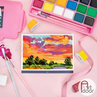 [ARTDOOR] Bộ màu vẽ Gouache MIYA HIMI dạng thạch 12 ~ 30ml (hộp nhựa)