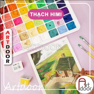 [ARTDOOR] Bộ màu vẽ Gouache MIYA HIMI dạng thạch 12 ~ 30ml (hộp nhựa)