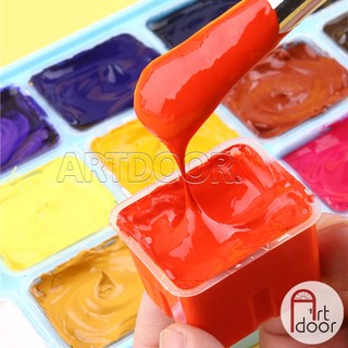 [ARTDOOR] Bộ màu vẽ Gouache MIYA HIMI dạng thạch 12 ~ 30ml (hộp nhựa)