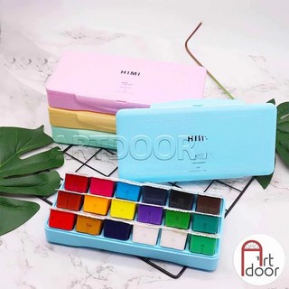 [ARTDOOR] Bộ màu vẽ Gouache MIYA HIMI dạng thạch 12 ~ 30ml (hộp nhựa)