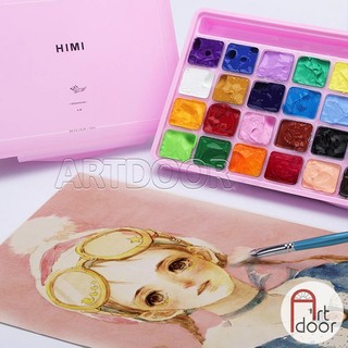 [ARTDOOR] Bộ màu vẽ Gouache MIYA HIMI dạng thạch 12 ~ 30ml (hộp nhựa)