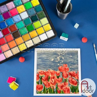 [ARTDOOR] Bộ màu vẽ Gouache MIYA HIMI dạng thạch 12 ~ 30ml (hộp nhựa)