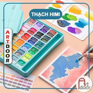 [ARTDOOR] Bộ màu vẽ Gouache MIYA HIMI dạng thạch 12 ~ 30ml (hộp nhựa)