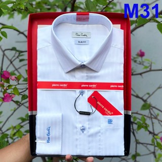 Áo Sơ Mi Nam, Sơ Mi Trắng Dài Tay Thêu Chữ Trắng, Sơ Mi Nam Pie Car Hàng Xuất Dư Xịn Mẫu Hàn Quốc