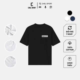 Áo thun logo thêu Man City Buma 100% cotton [ẢNH THẬT]