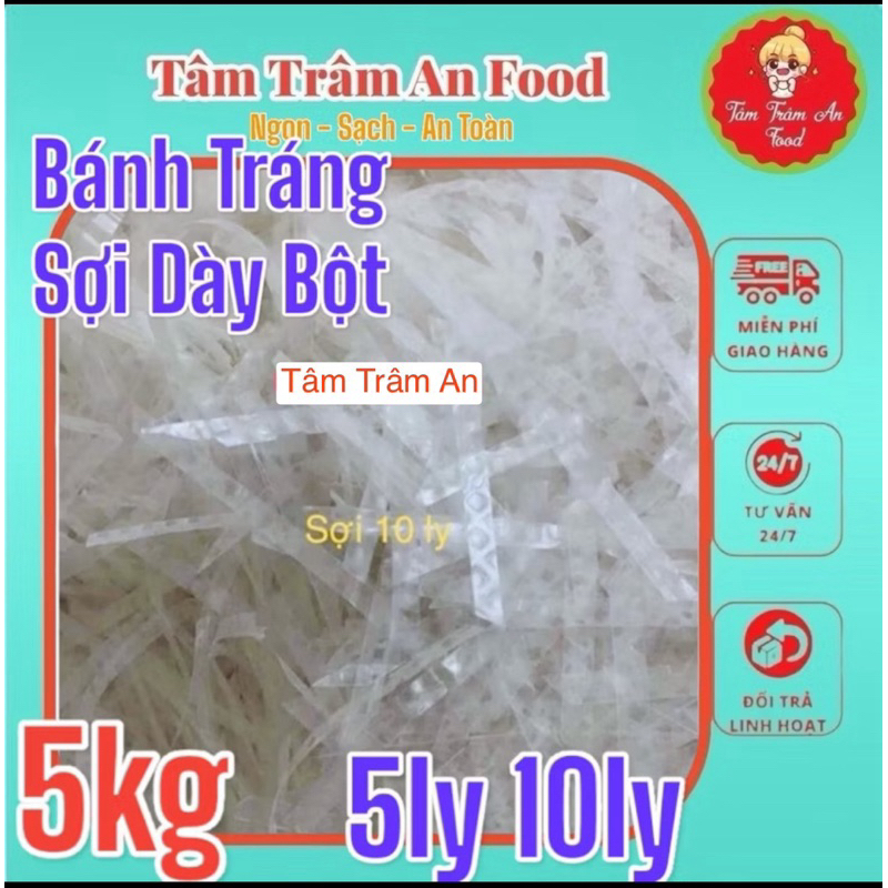 5kg bánh tráng sợi loại dày 10 ly dùng để trộn