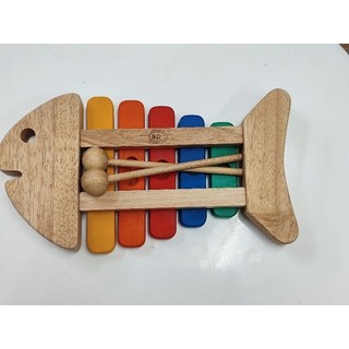Đồ chơi âm nhạc | Bộ gõ hình cá, đàn 5 thanh lớn dòng cao cấp gỗ tự nhiên