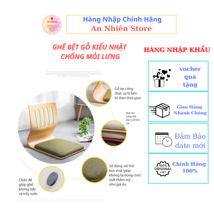 Ghế bệt  gỗ kiểu   nhật ( Hàng nhập khẩu)