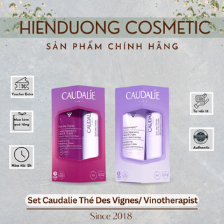  Set Caudalie Thé Des Vignes Vinotherapist gồm Son Dưỡng fullsize và Kem Tay 30ml | Dưỡng mềm mượt phục hồi môi nứt nẻ 