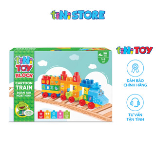 Đồ Chơi Lắp Ráp Đoàn Tàu Hoạt Hình tiNiToy Frist Block (56 khối) KT414401