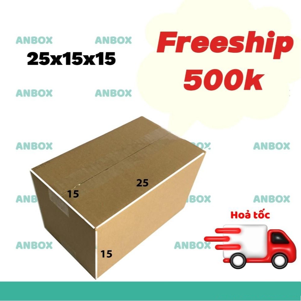 thùng hộp carrton gói hàng 25x15x15 bộ 100 cứng cáp