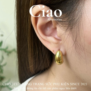 [HOẢ TỐC 1H] Khuyên tai/ Bông tai titan không đen gỉ thiết kế đơn giản mã 23 Ciao accessories
