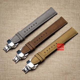 Dây đồng hồ da bò thật da lộn Nubuck kèm khóa chống gẫy dây nhiều màu, size 18mm 19mm 20mm 21mm 22mm