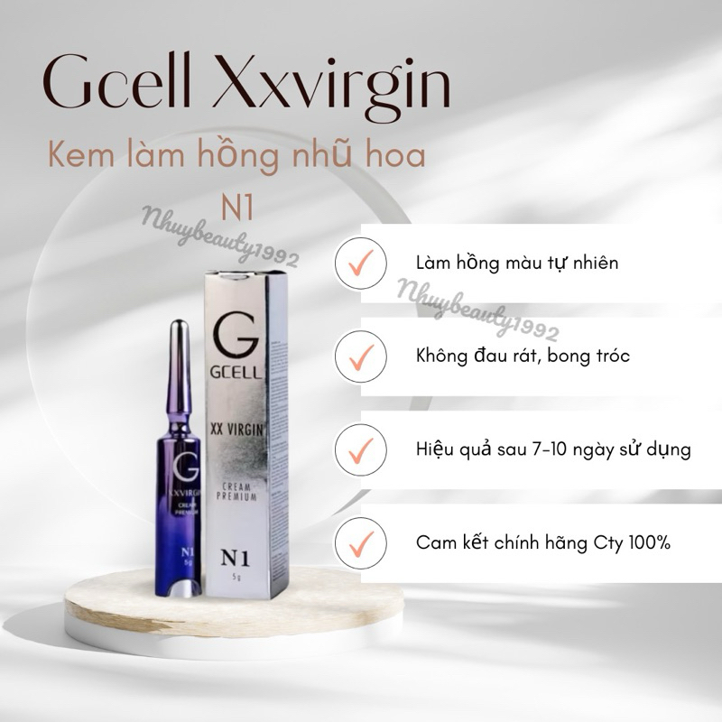 Kem Làm Hồng Nhũ Hoa Gcell Xx Virgin 5g/10g